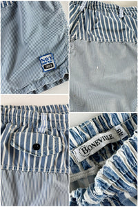 Boneville 1980’s Navy Arctic Striped Shorts [M]