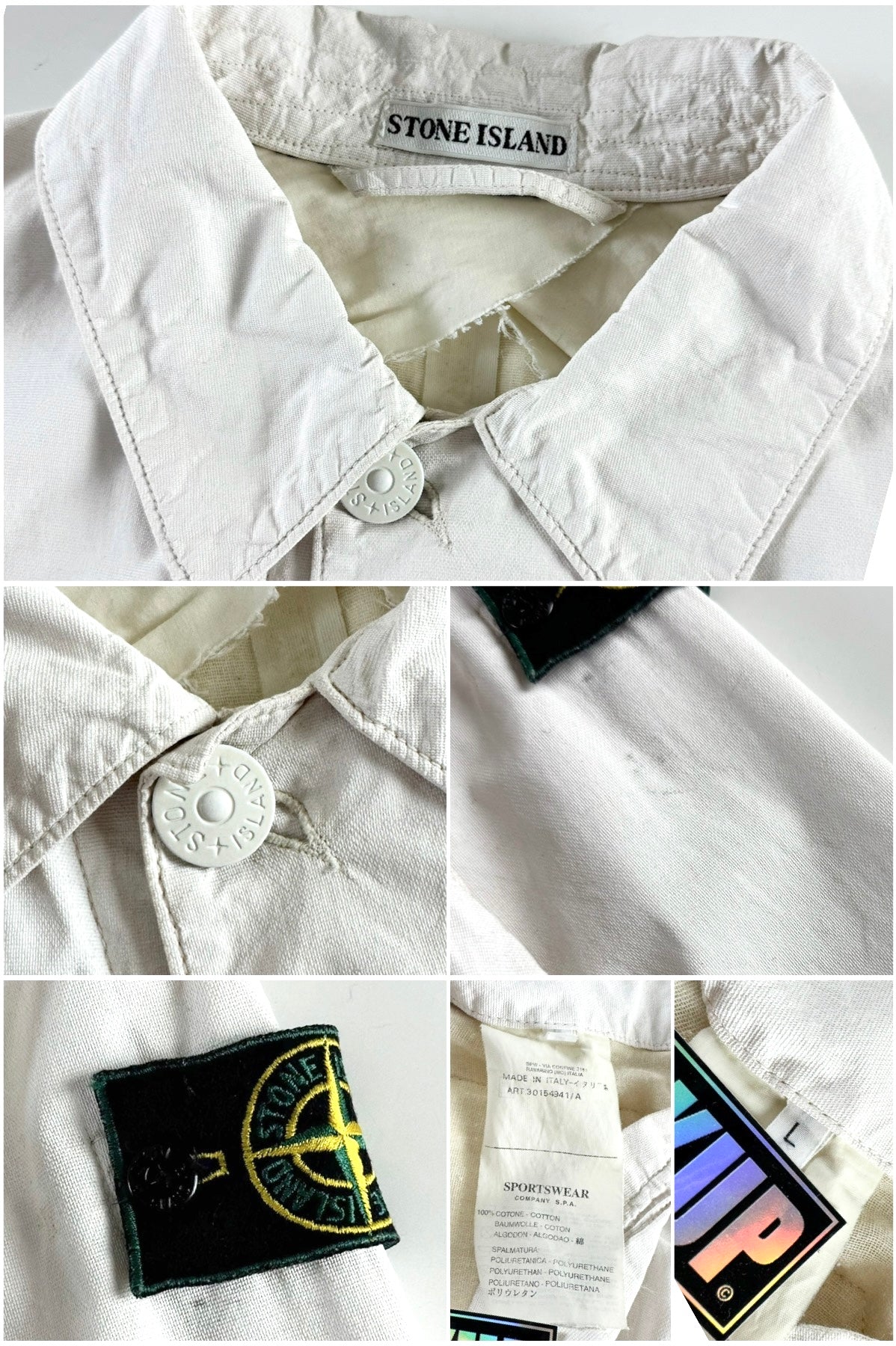 Stone Island 1990's Coated Cotton Overshirt [L]