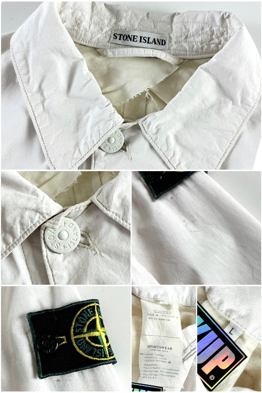 Stone Island 1990's Coated Cotton Overshirt [L]