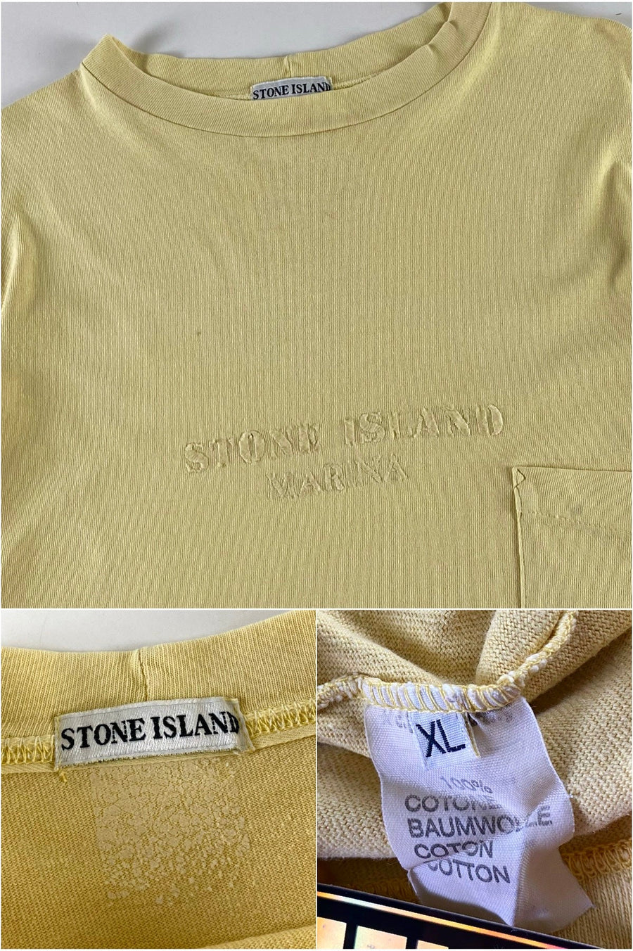 Stone Island 1980's Marina Embroidered T-Shirt [L]