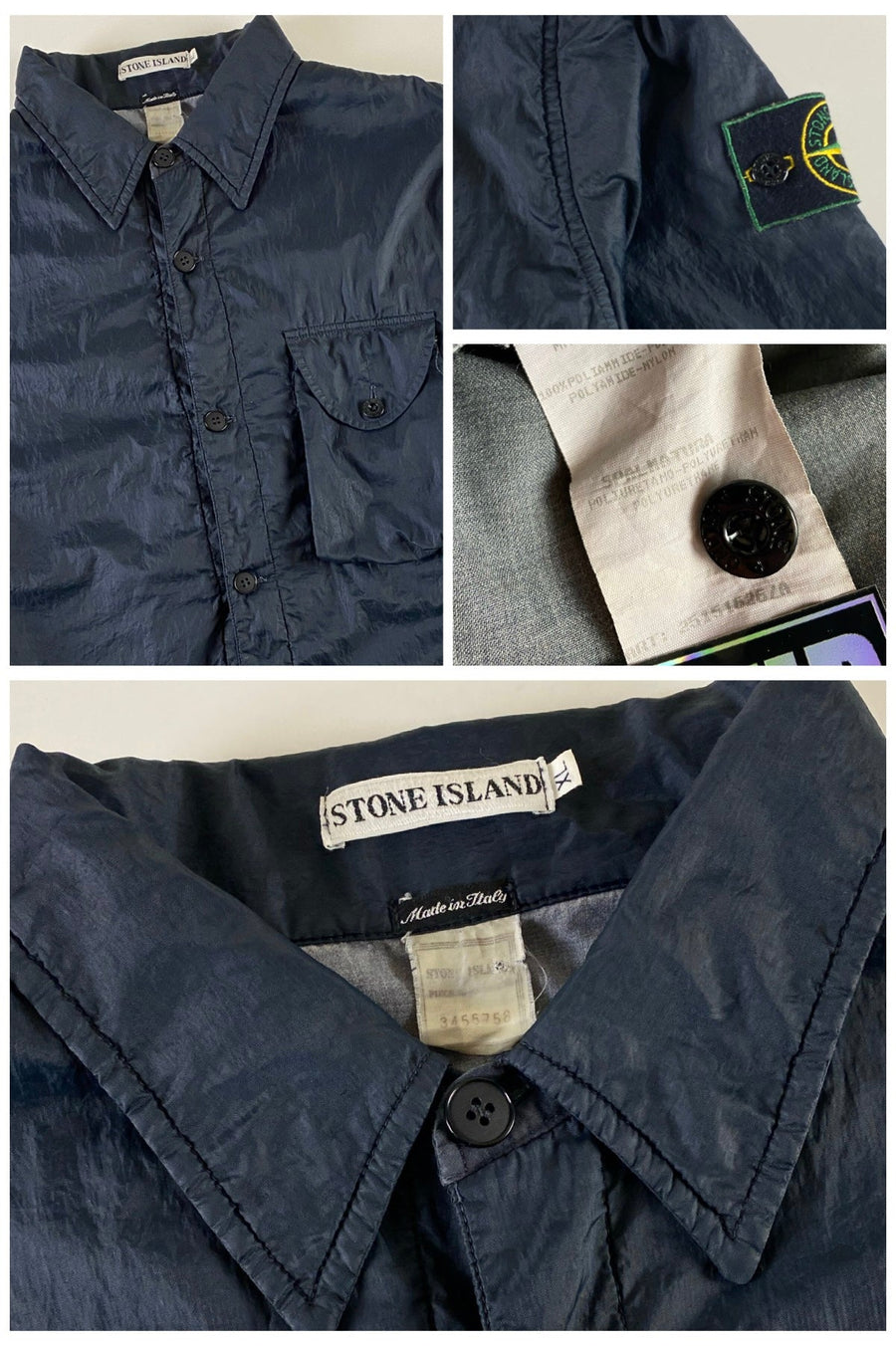Stone Island 1996 Nylon Utility Pocket Overshirt [XL]