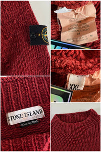 Stone Island 2001 Cable Knitted Mock Neck Sweater [L]