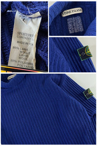 Stone Island 1990's Knitted Roll Neck Sweater [L]