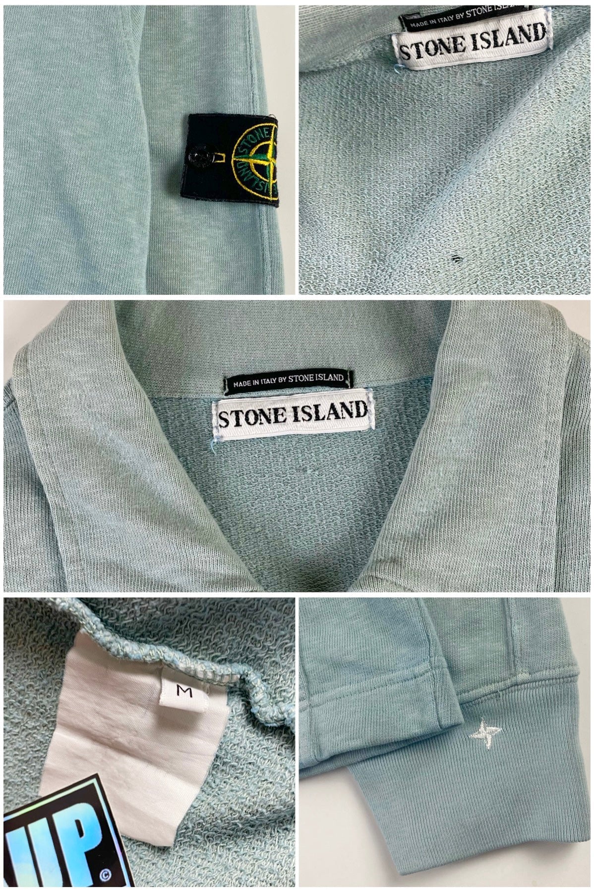 Stone Island 2000's Compass Logo Zip Up Sweatshirt [M]