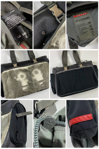 Prada Sport 2000's Technical Rabbit Fur Multipocket Hand Bag