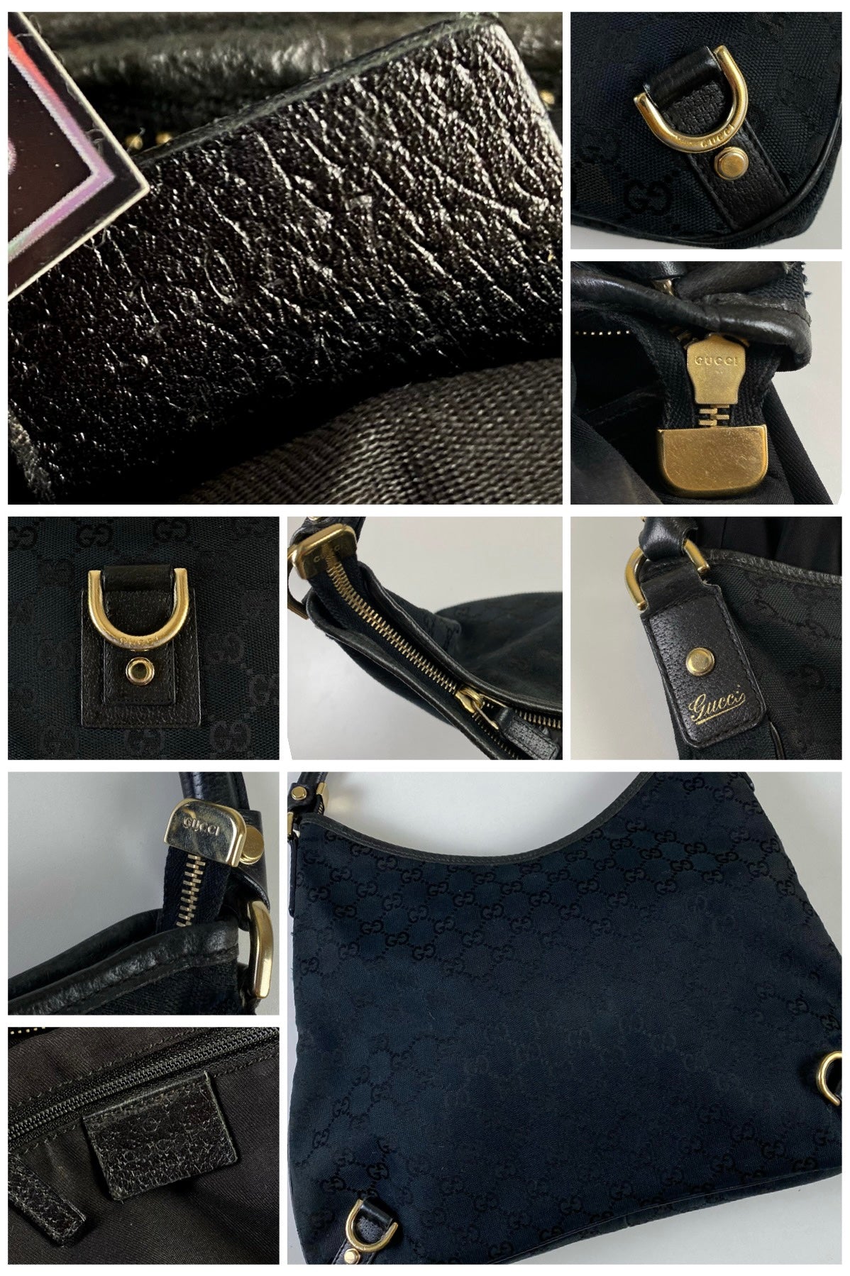 Gucci 1990's GG Monogram Abbey D-Ring Shoulder Bag