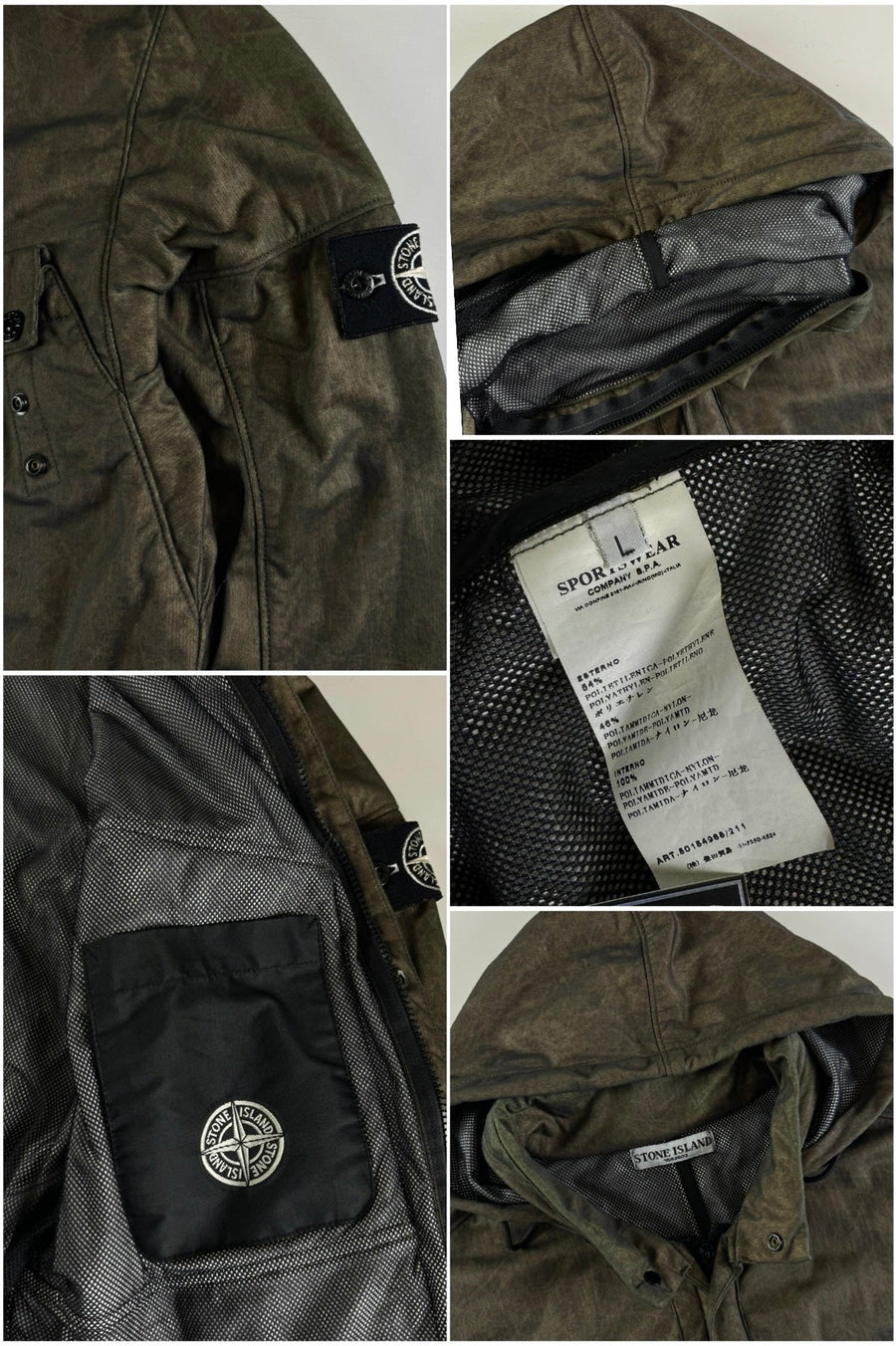 Stone Island 2009 Mesh Tyvek Special Process Jacket [L]