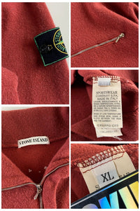 Stone Island 1990's 1/4 Zip Knitted Sweater [XL]