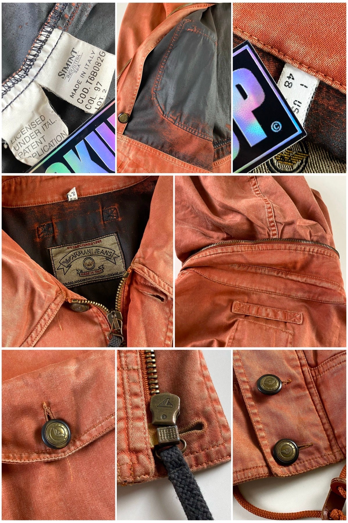 Armani Jeans 1990's Stone Washed Jacket [XL]