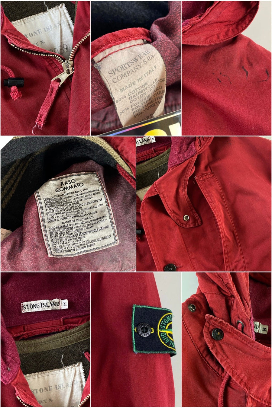 Stone Island 1990's Sniper Mask Raso Gommato Jacket [L]