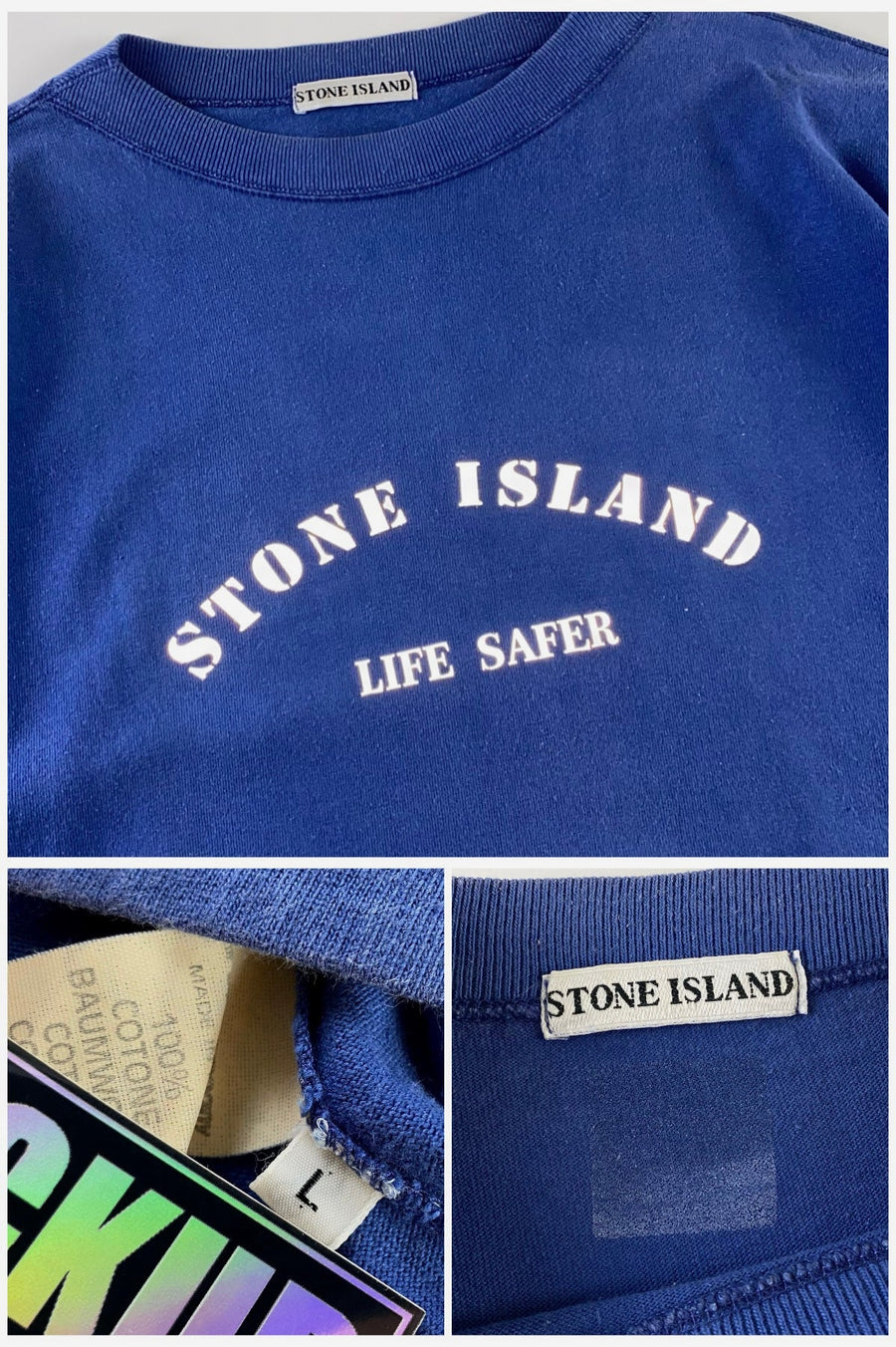 Stone Island 1990's Life Safer Reflective T-Shirt [L]