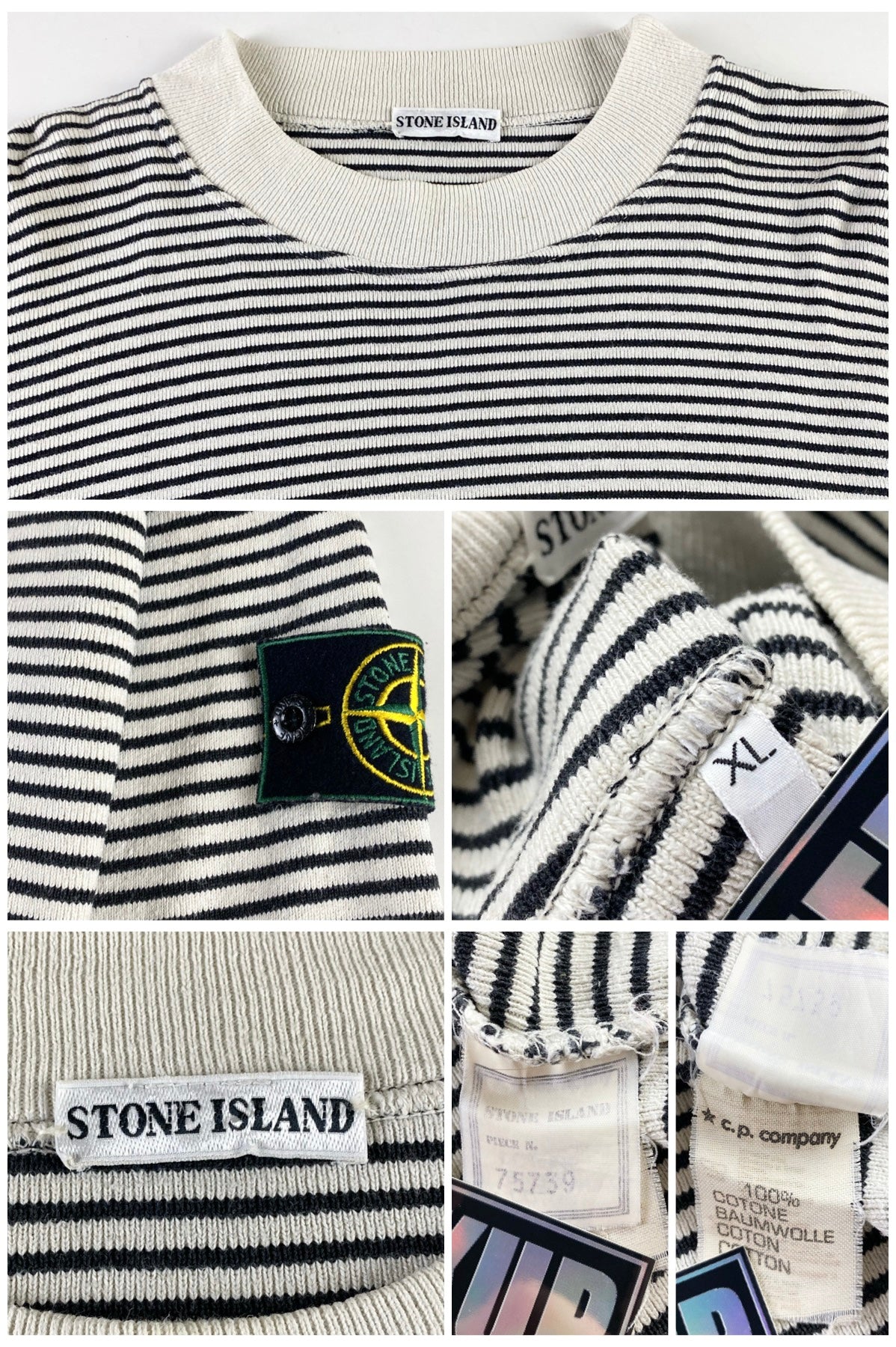 Stone Island 1980's Striped Sailing Sweatshirt [XL]