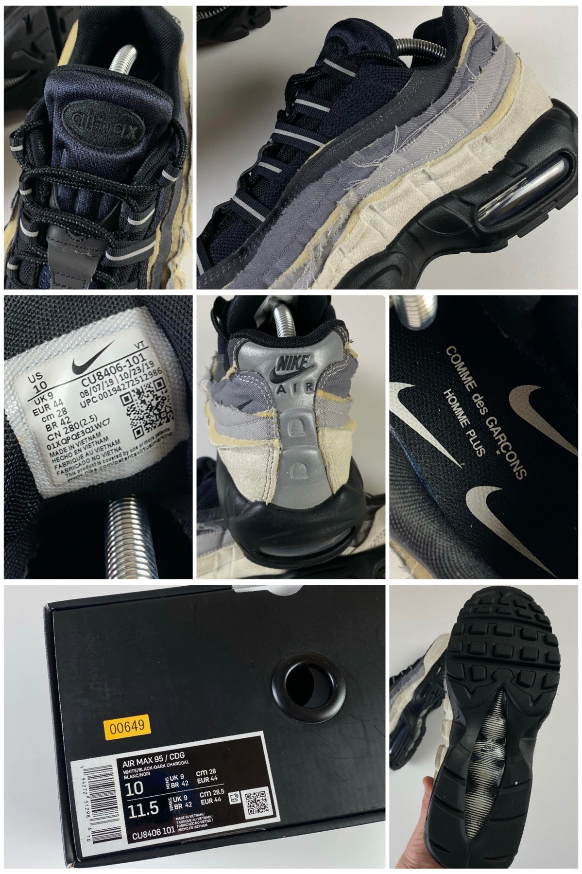 Nike x Comme Des Garcons 2020 Air Max 95 [UK9]