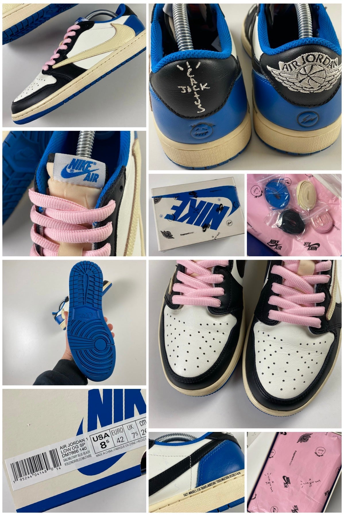 Nike x Travis Scott x Fragment Jordan 1 Retro Low OG SP [UK7.5]