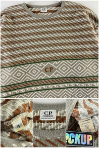 C.P. Company 1980's Patterned Sweater [L]