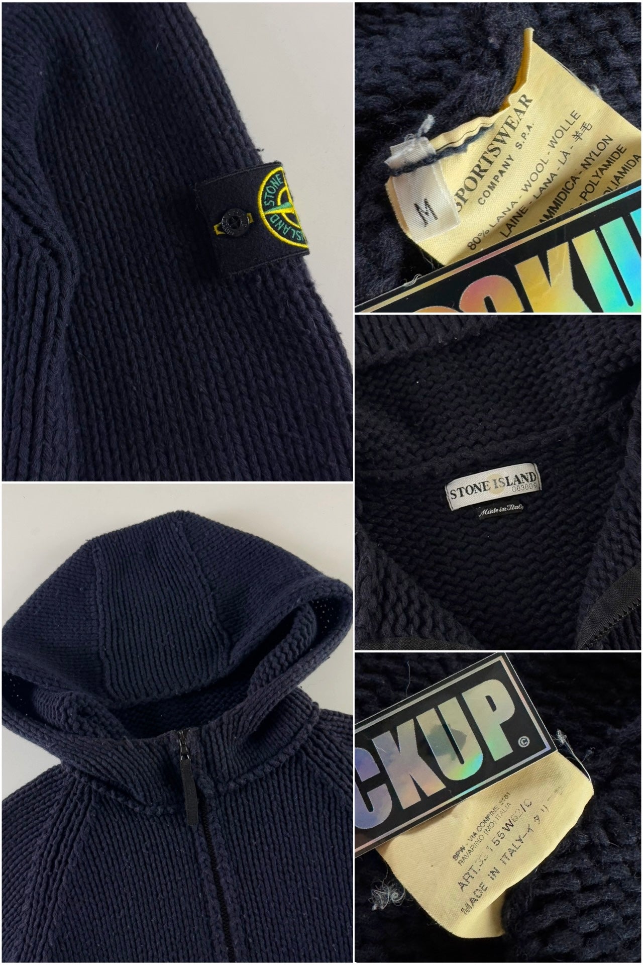 Stone Island AW 2000 Hooded Knitted Sweater [M]