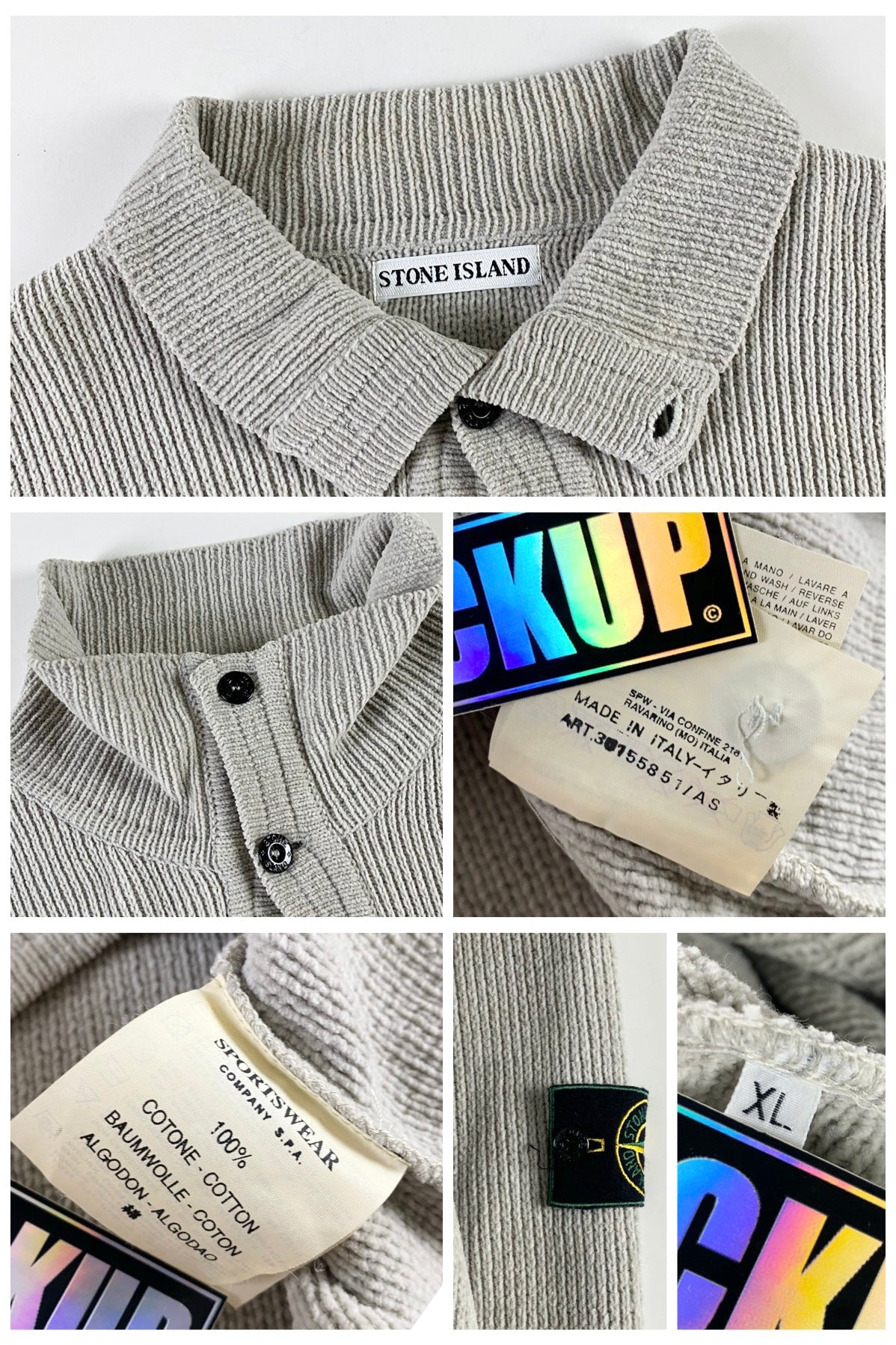 Stone Island 1999 Button Up Knitted Sweater [XL]