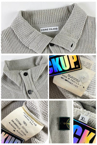 Stone Island 1999 Button Up Knitted Sweater [XL]