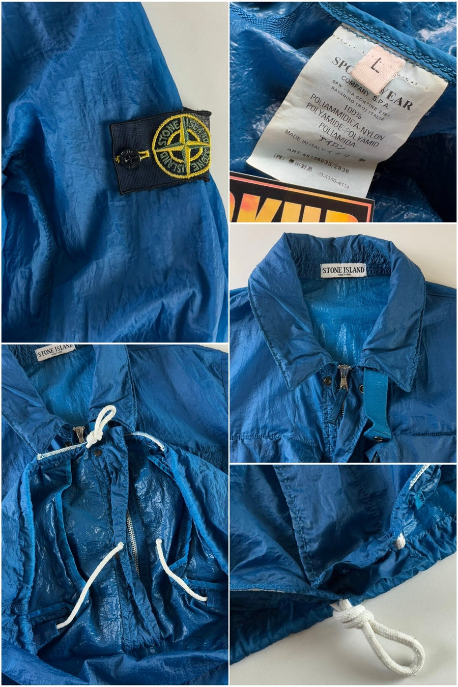 Stone Island SS 2007 Mesh Badge Parachute Jacket [L]