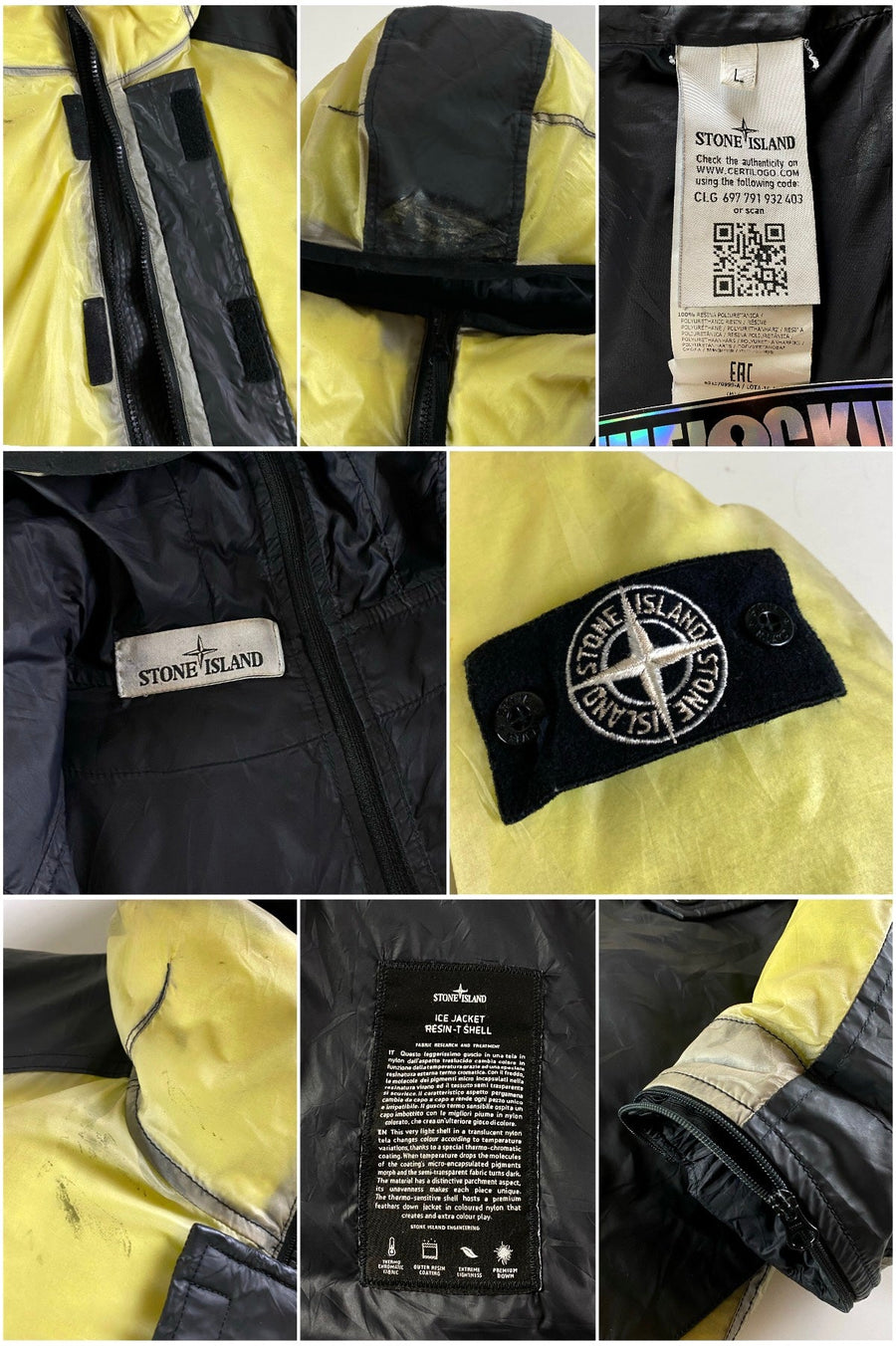 Stone Island 2016 Resin T-Shell Down Ice Jacket [L]