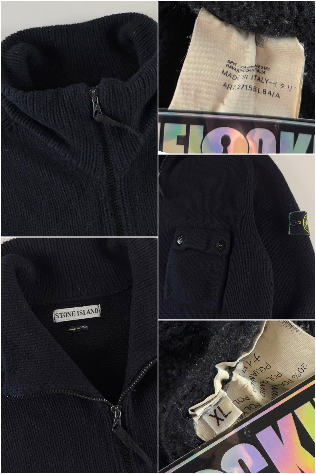 Stone Island AW 1997 Full Zip Knitted Sweater [XL]
