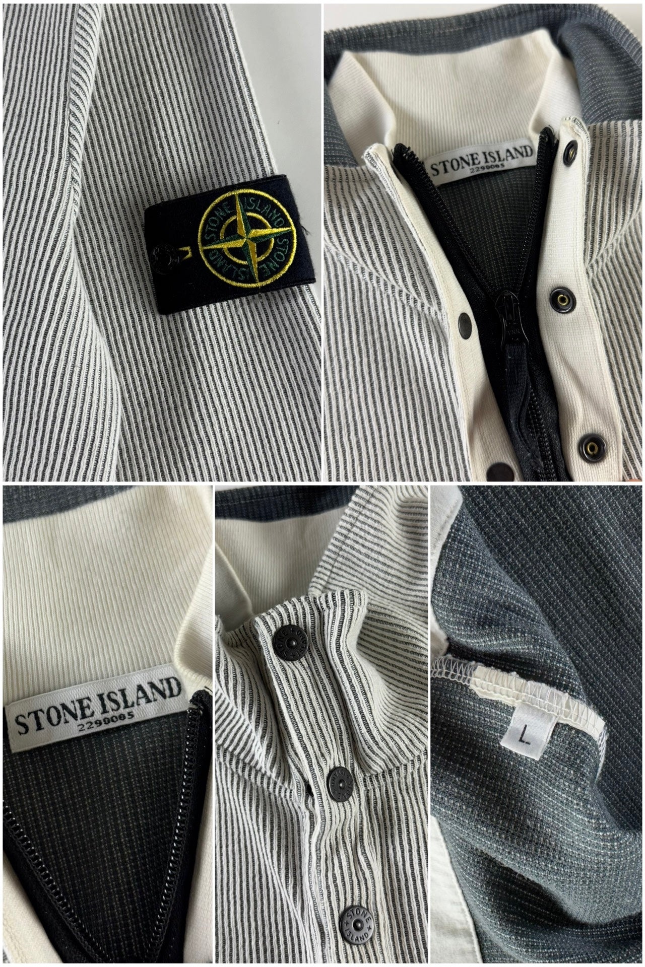 Stone Island 2000s Ribbed Pullover Sweatshirt [M]