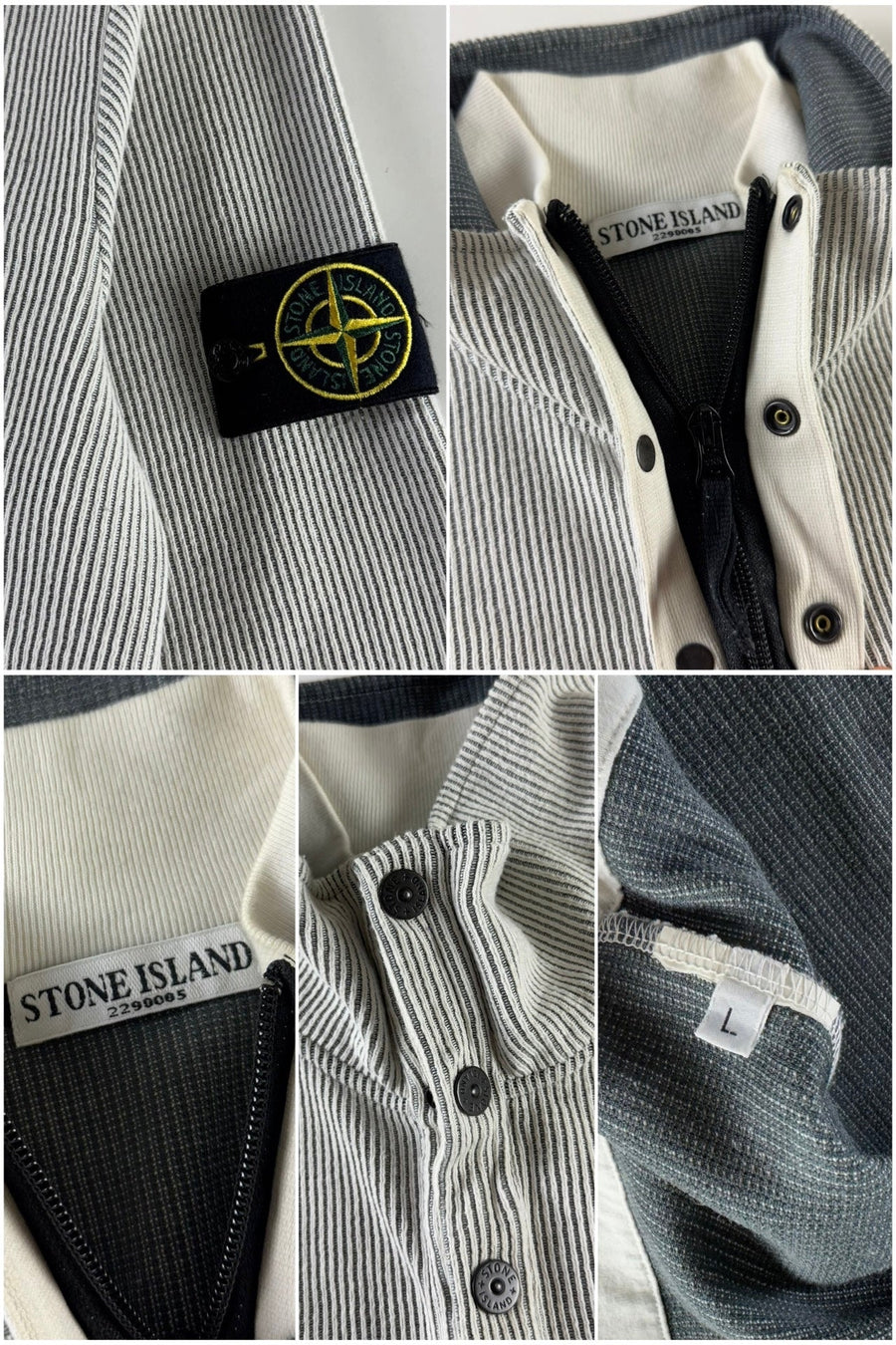 Stone Island 2000s Ribbed Pullover Sweatshirt [M]