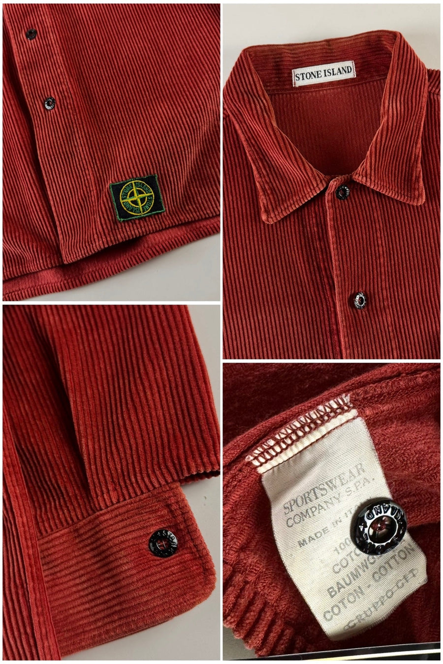 Stone Island 1992 Jumbo Corduroy Casual Shirt [L]