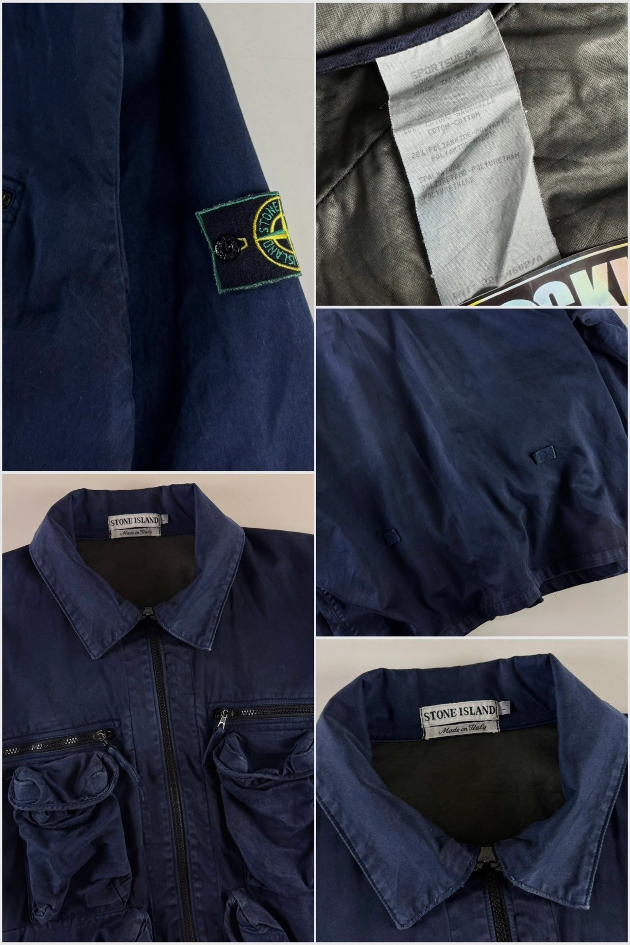 Stone Island 1995 Multipocket Parachute Jacket [L]