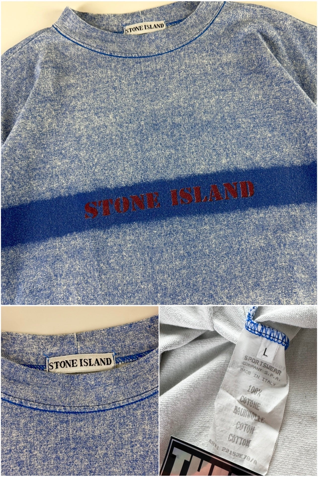 Stone Island 1995 Gradient Spellout T-Shirt [L]
