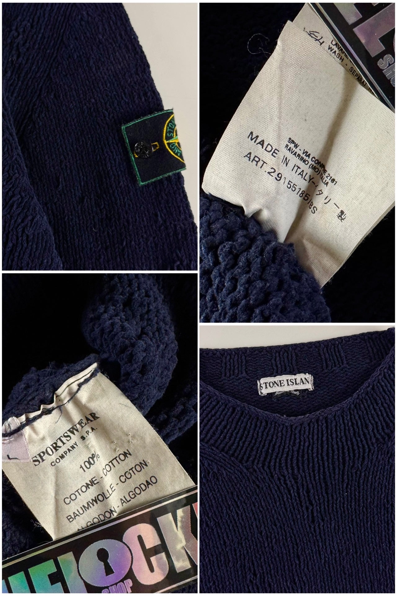 Stone Island AW 1998 Cable Knitted Sweater [L]
