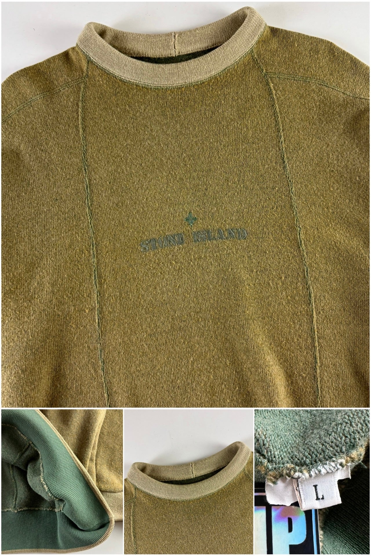 Stone Island AW 1988 Spellout Compass Sweater [L]