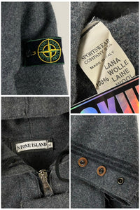 Stone Island 1990's Hooded Wool Duffle Jacket [XL]