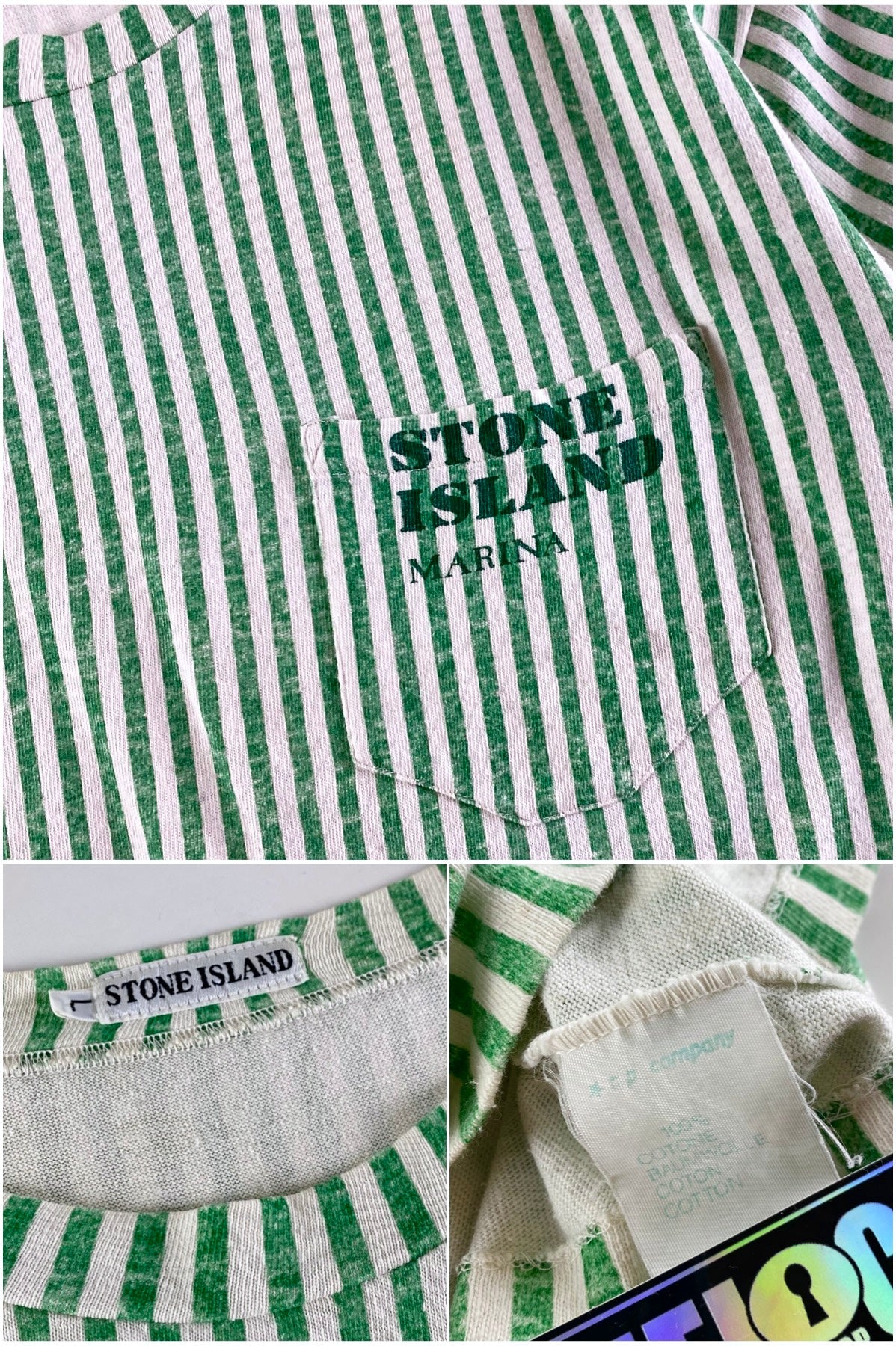 Stone Island 1983 Vertical Striped Marina T-Shirt [L]