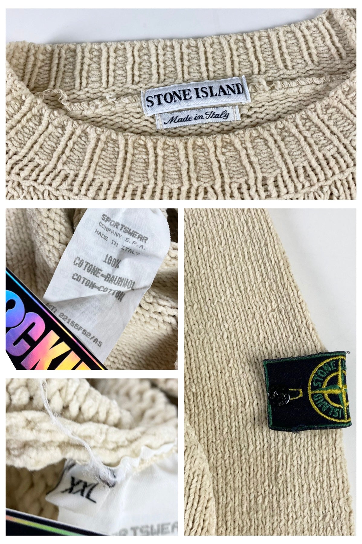 Stone Island 1990's Cable Knitted Sweater [XXL]