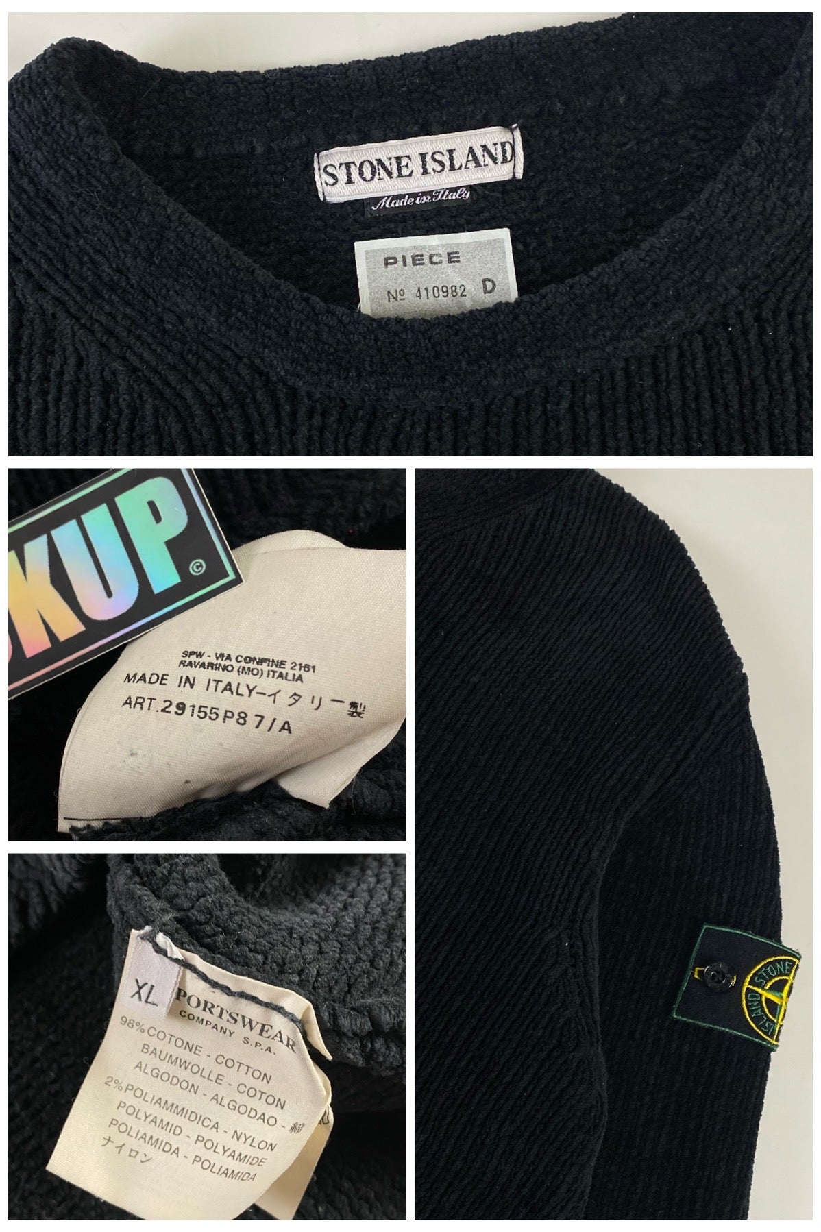 Stone Island 1990's Chenille Knitted Sweater [XL]