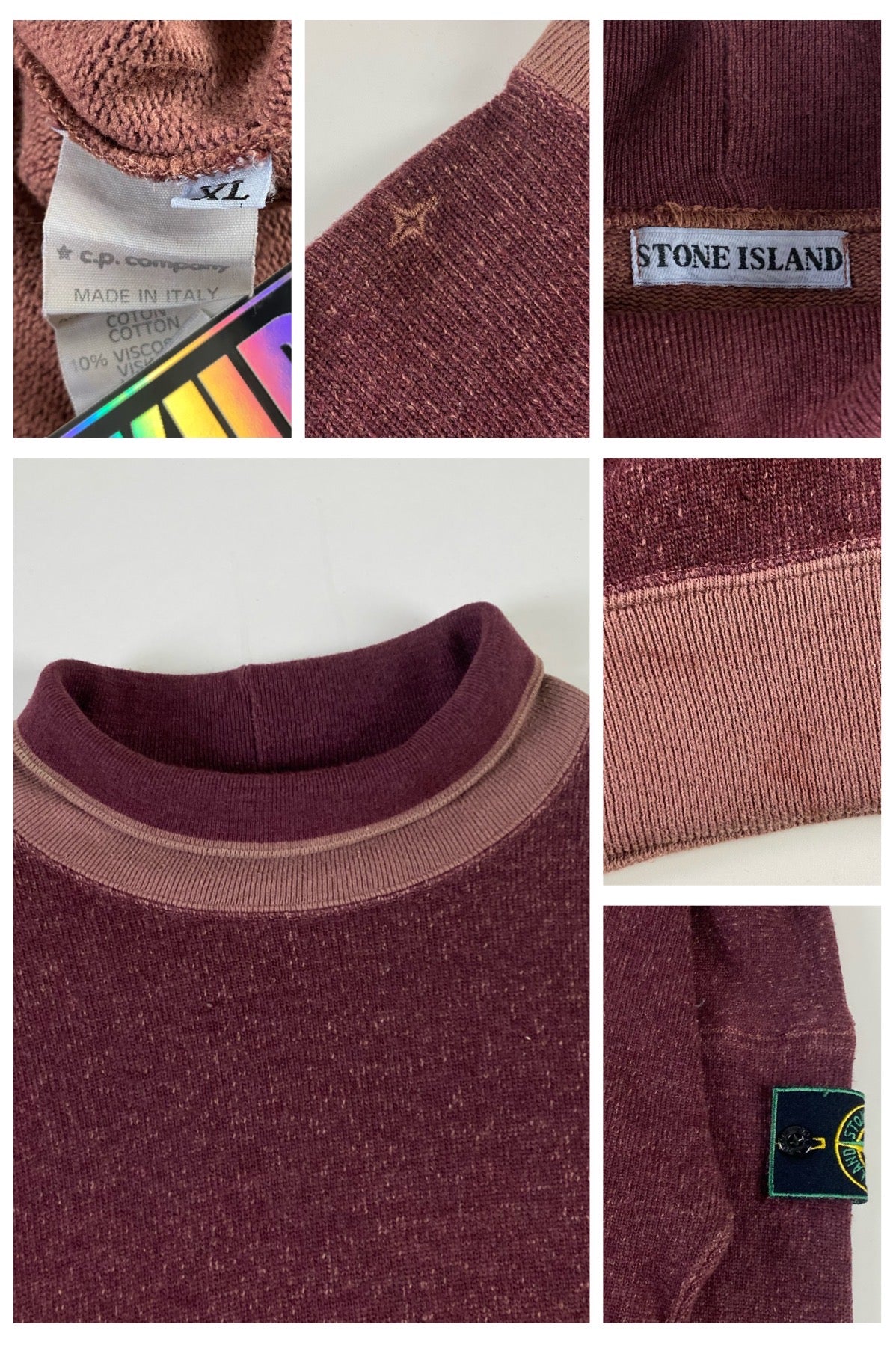 Stone Island 1980's Roll Neck Knitted Sweater [XL]