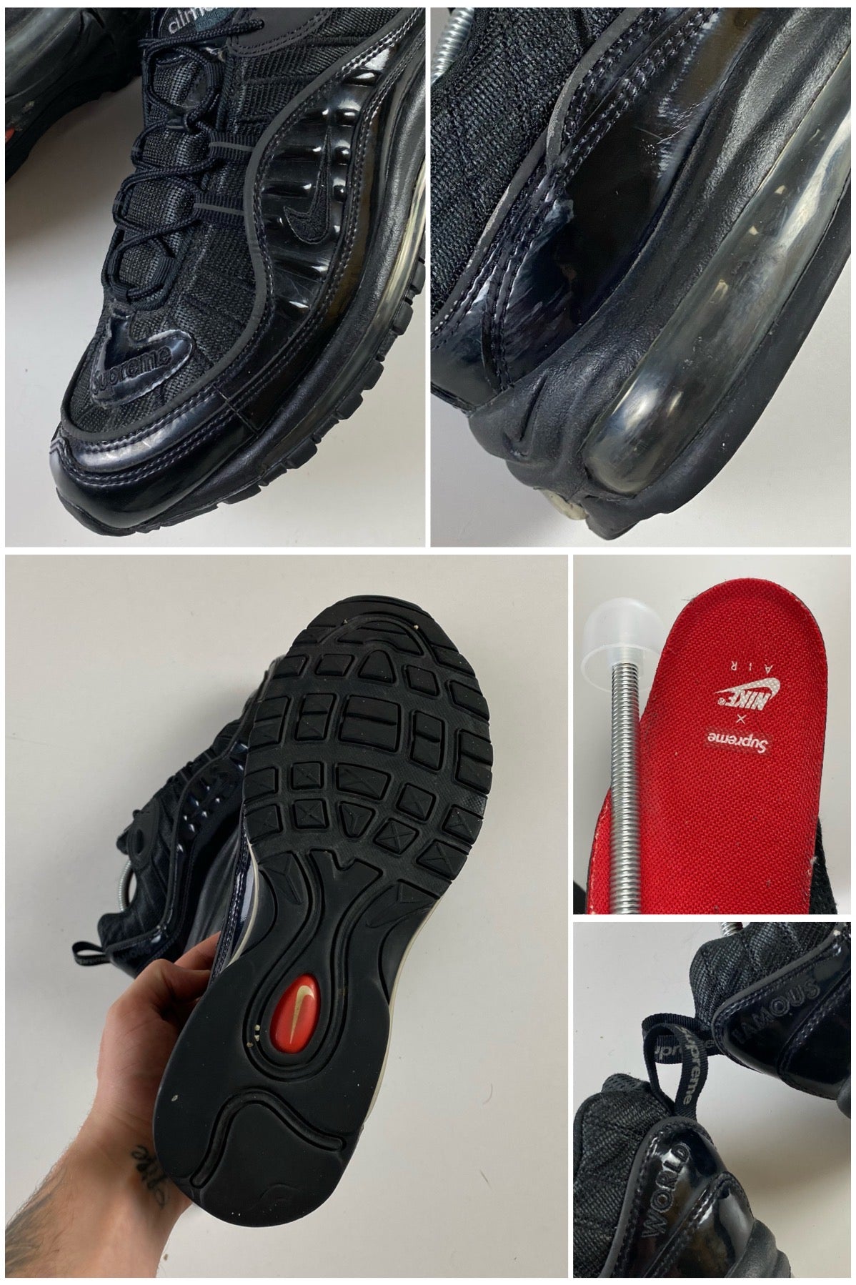 Nike x Supreme 2016 Air Max 98 Black [UK9.5]