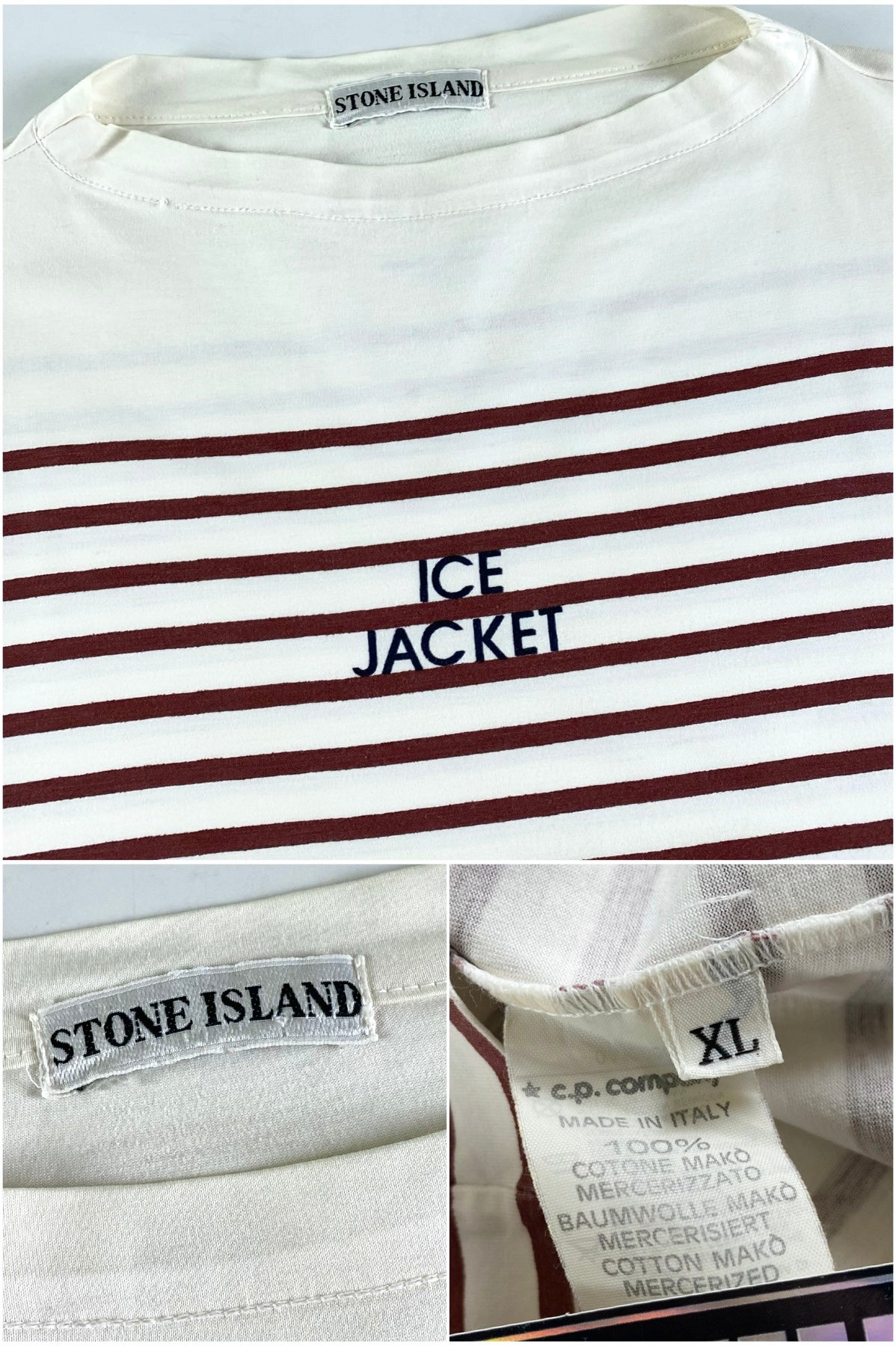 Stone Island 1989 Striped Ice Jacket T-Shirt [XL]