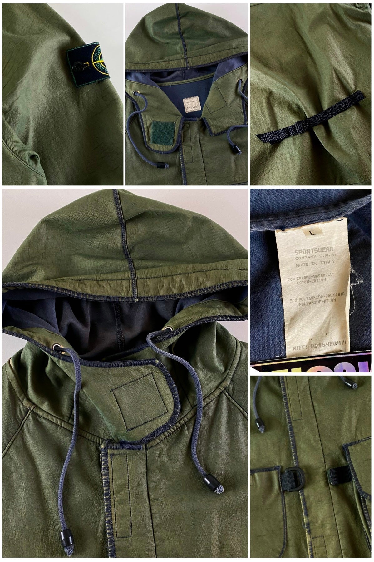 Stone Island 1995 D-Ring Multipocket Hooded Jacket [L]