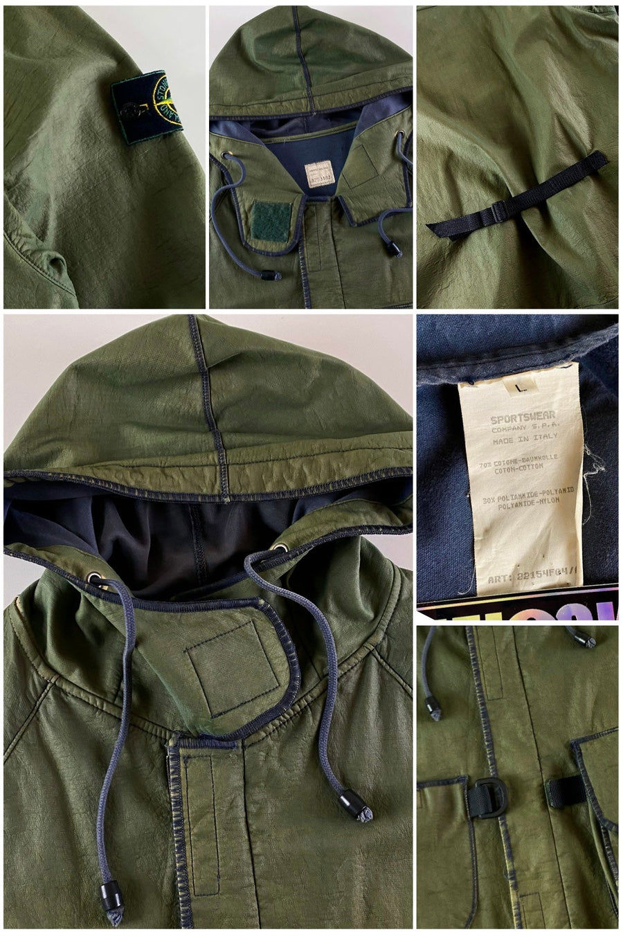 Stone Island 1995 D-Ring Multipocket Hooded Jacket [L]