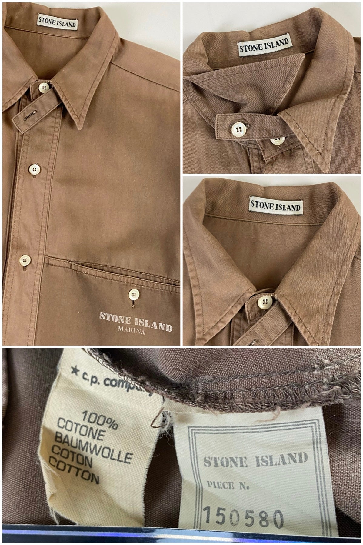 Stone Island 1980's Marina Short Sleeve Casual Shirt [M]
