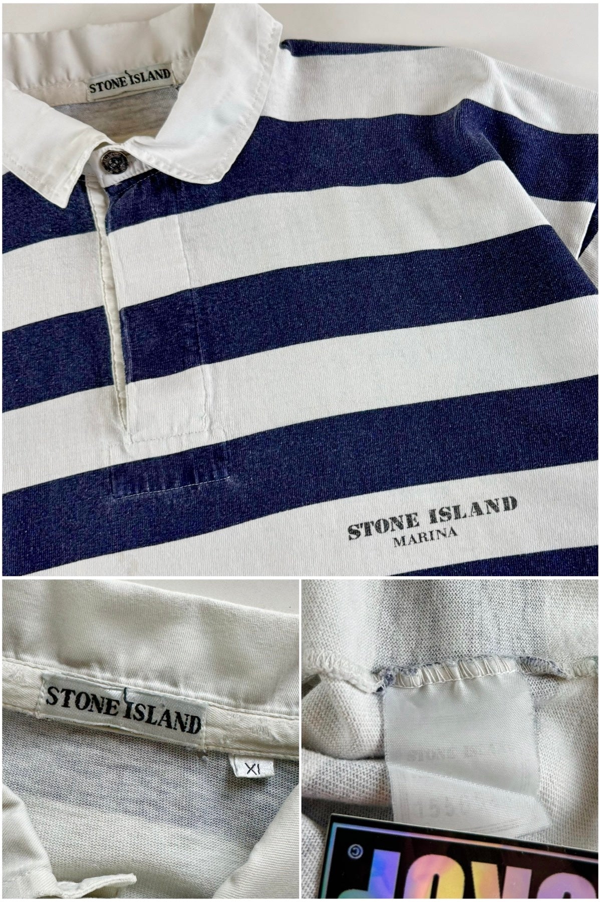 Stone Island 1980’s Striped Marina Breton Polo [XL]