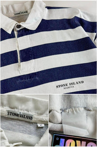 Stone Island 1980’s Striped Marina Breton Polo [XL]