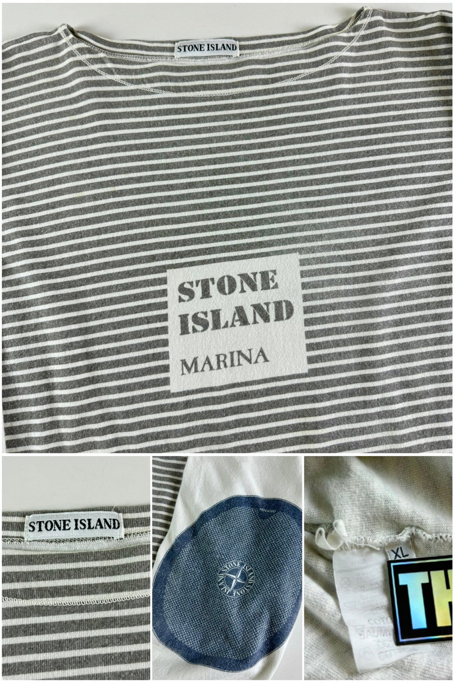 Stone Island 1980’s Striped Marina Long Sleeve [XL]