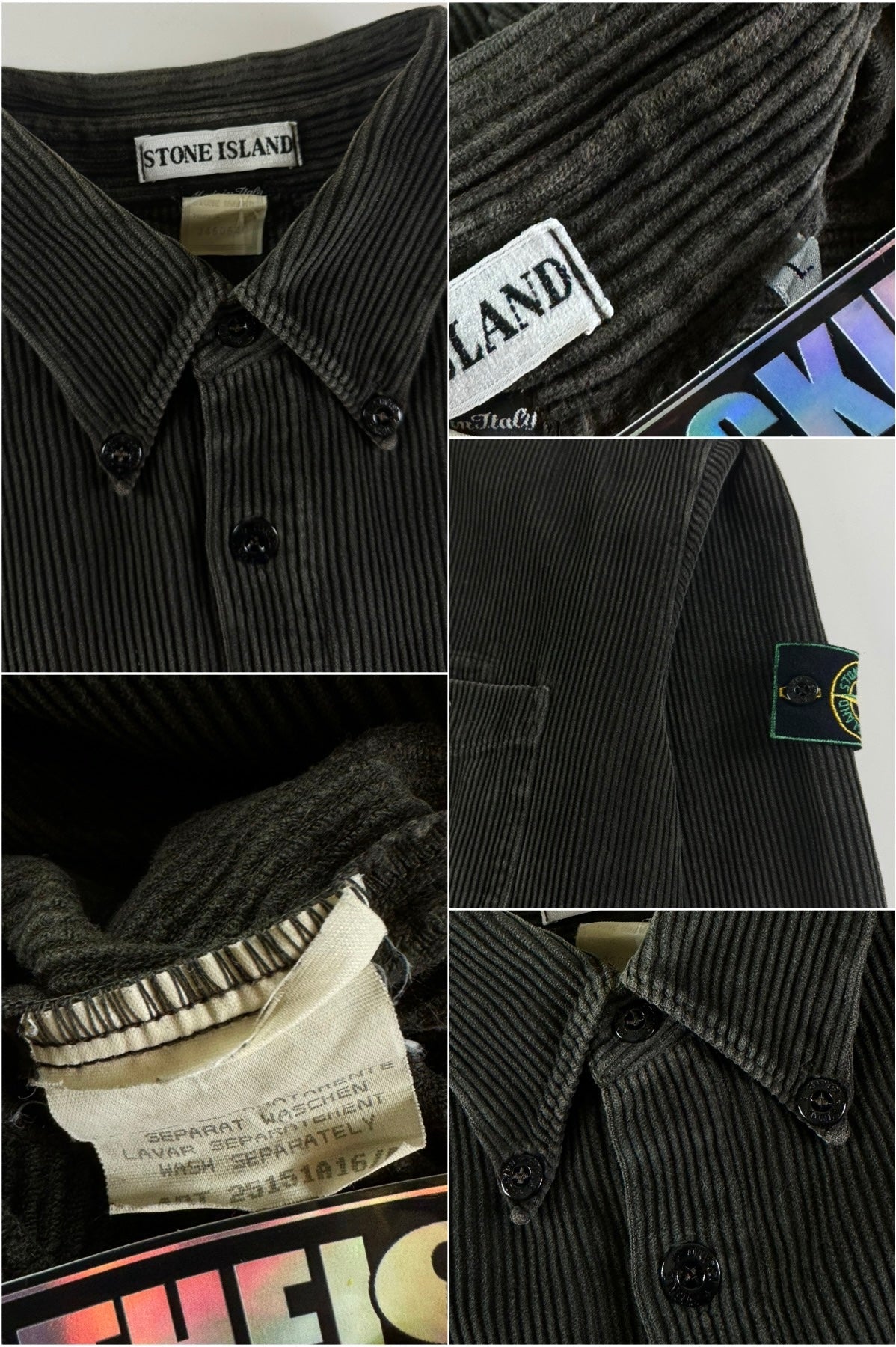 Stone Island 1996 Jumbo Corduroy Casual Shirt [L]