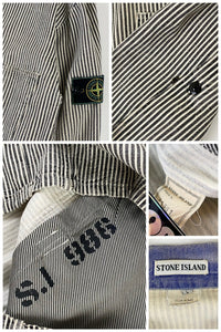 Stone Island 1986 Pigment Dyed Striped Carpenter Jacket [L]