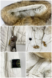 Stone Island 1980's Coyote Fur Quilted Multipocket Jacket [XXL]