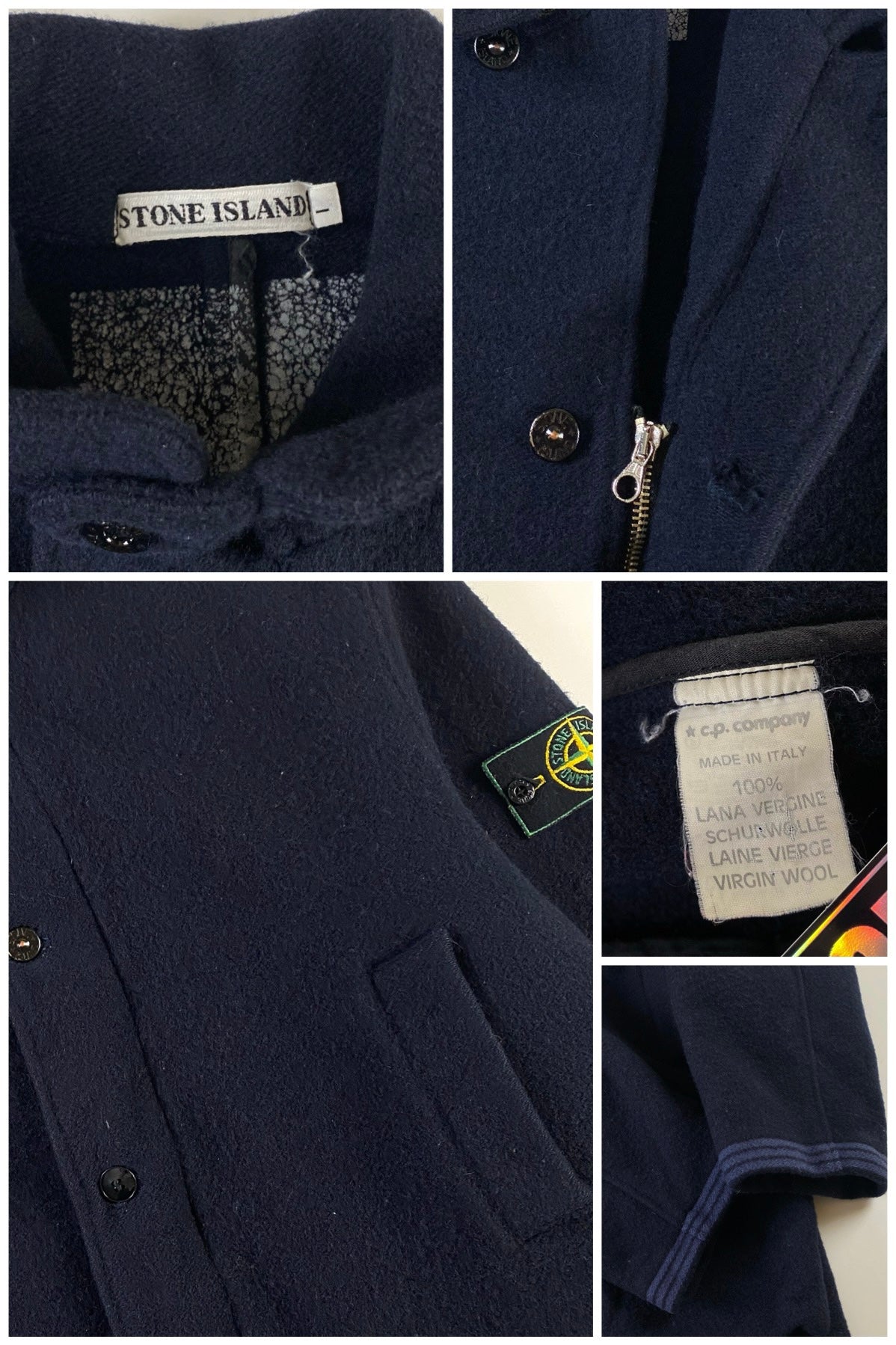 Stone Island 1980's Duffle Pea Coat Jacket [L]