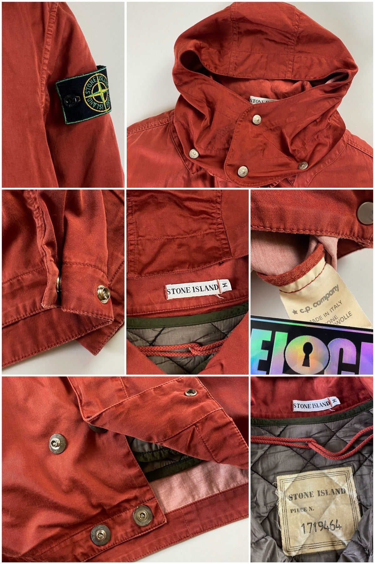 Stone Island 1980's Raso Gommato Jacket with Dutch Rope Quilted Inner [M]